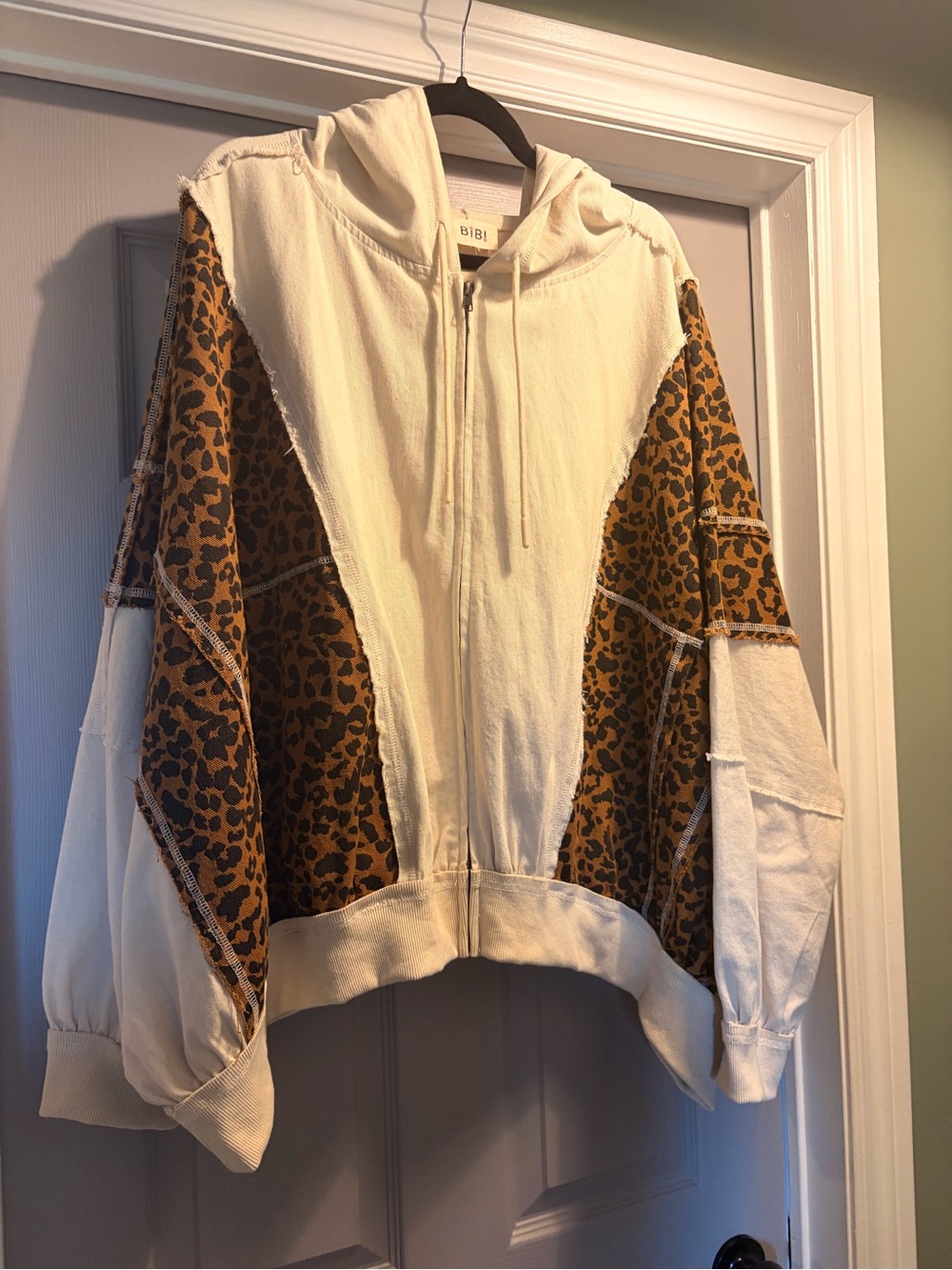 BiBi Leopard Bomber Sweater